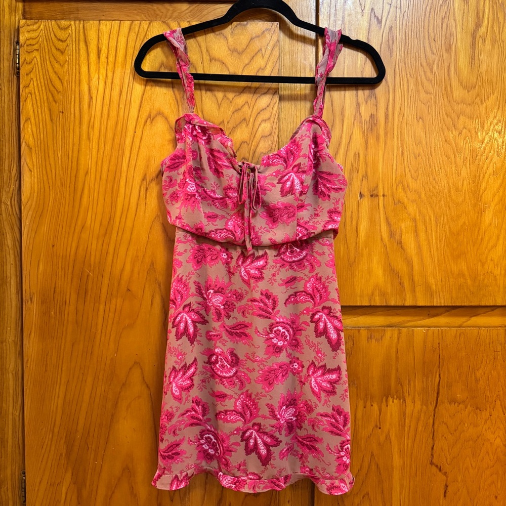 White Fox Pink Paisley Mini Dress
